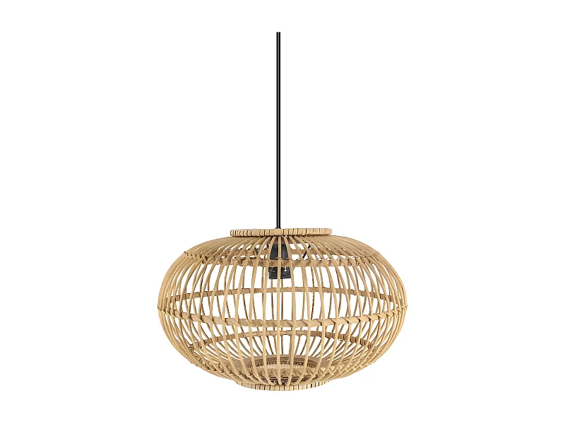 Colgante De Bambu Modelo Viseu Beige 1 Luz