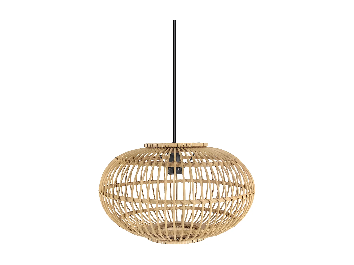 Colgante De Bambu Modelo Viseu Beige 1 Luz