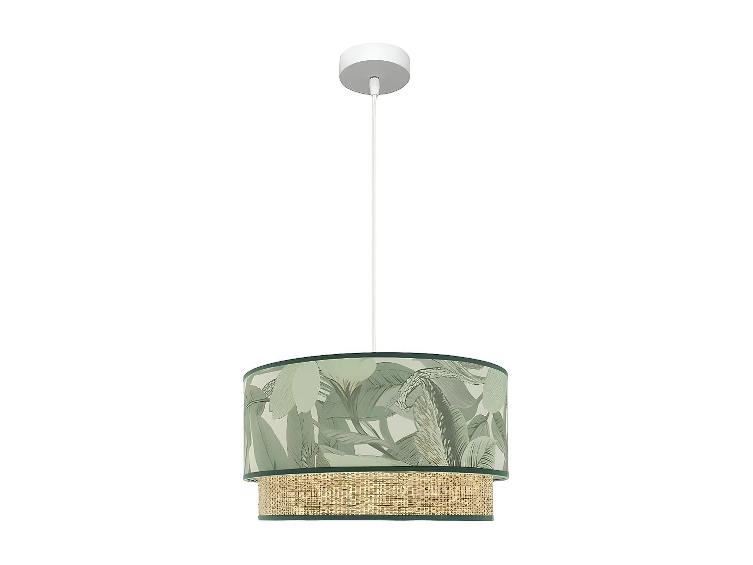 Colgante 40 Cm Modelo Congo Verde Doble Pantalla