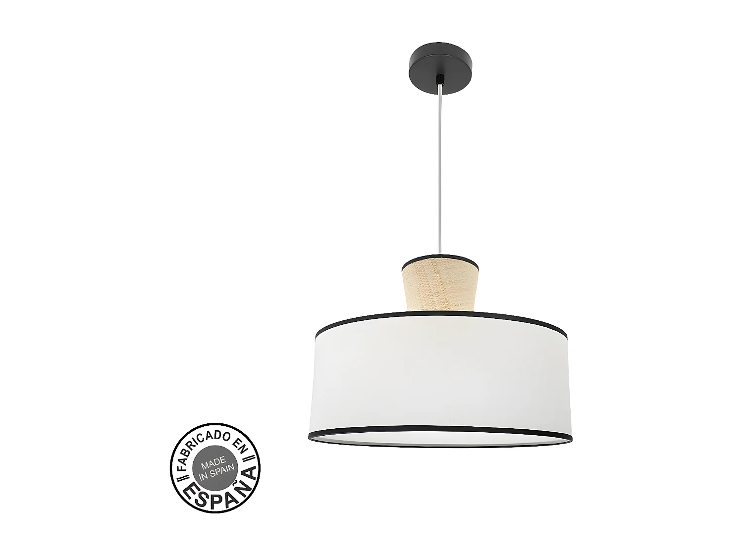 Colgante Modelo Camboya Blanco Con Pantalla