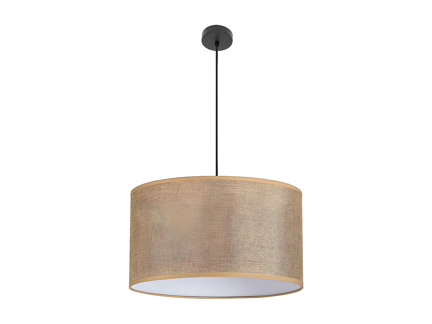 Colgante Con Pantalla Modelo Jin Marron De 60 Cm