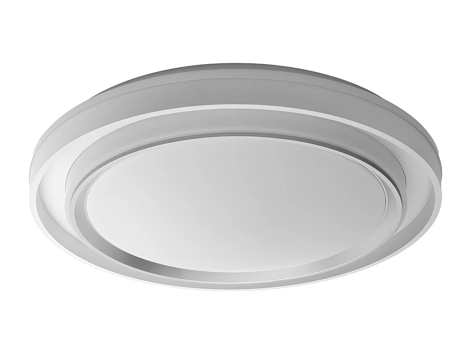 Plafon Led Modelo Meyer Plata Cct Regulable Con Mando A Distancia