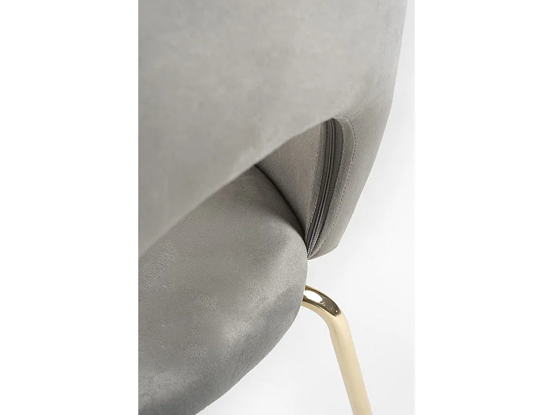 Sillas Comedor - Silla Dawa Gold Terciopelo - Gris