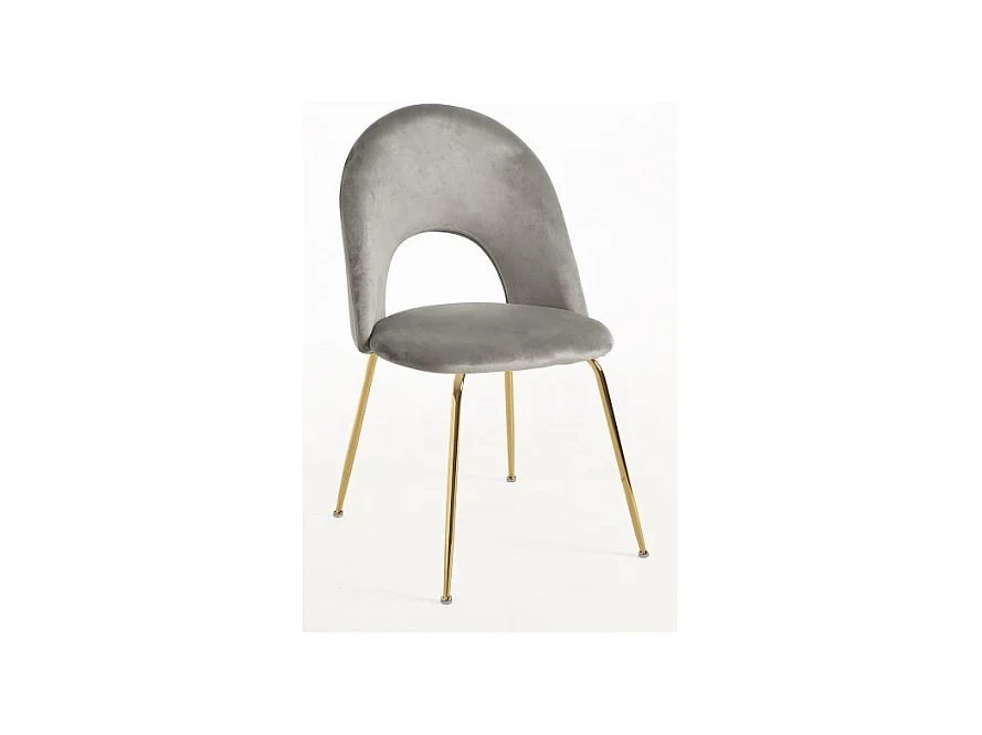 Sillas Comedor - Silla Dawa Gold Terciopelo - Gris