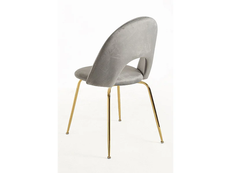 Sillas Comedor - Silla Dawa Gold Terciopelo - Gris