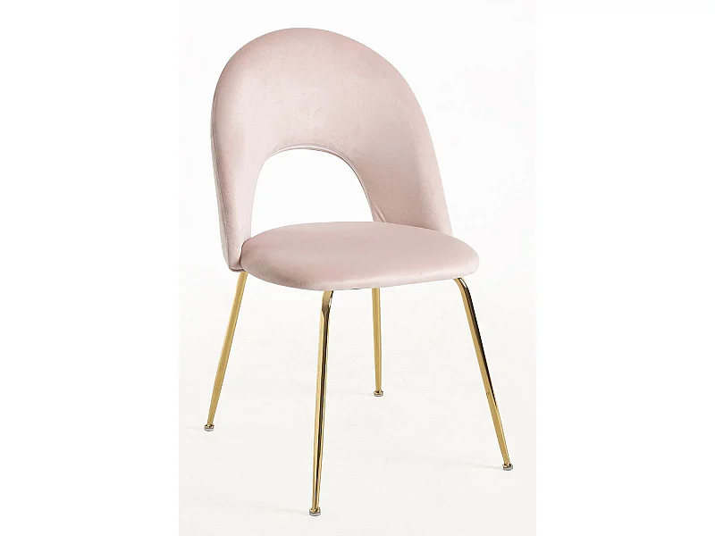 Sillas Comedor - Silla Dawa Gold Terciopelo - Rosa
