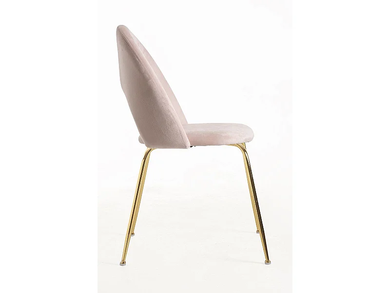 Sillas Comedor - Silla Dawa Gold Terciopelo - Rosa