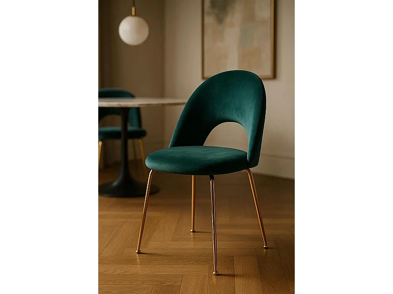 Sillas Comedor - Silla Dawa Gold Terciopelo - Verde