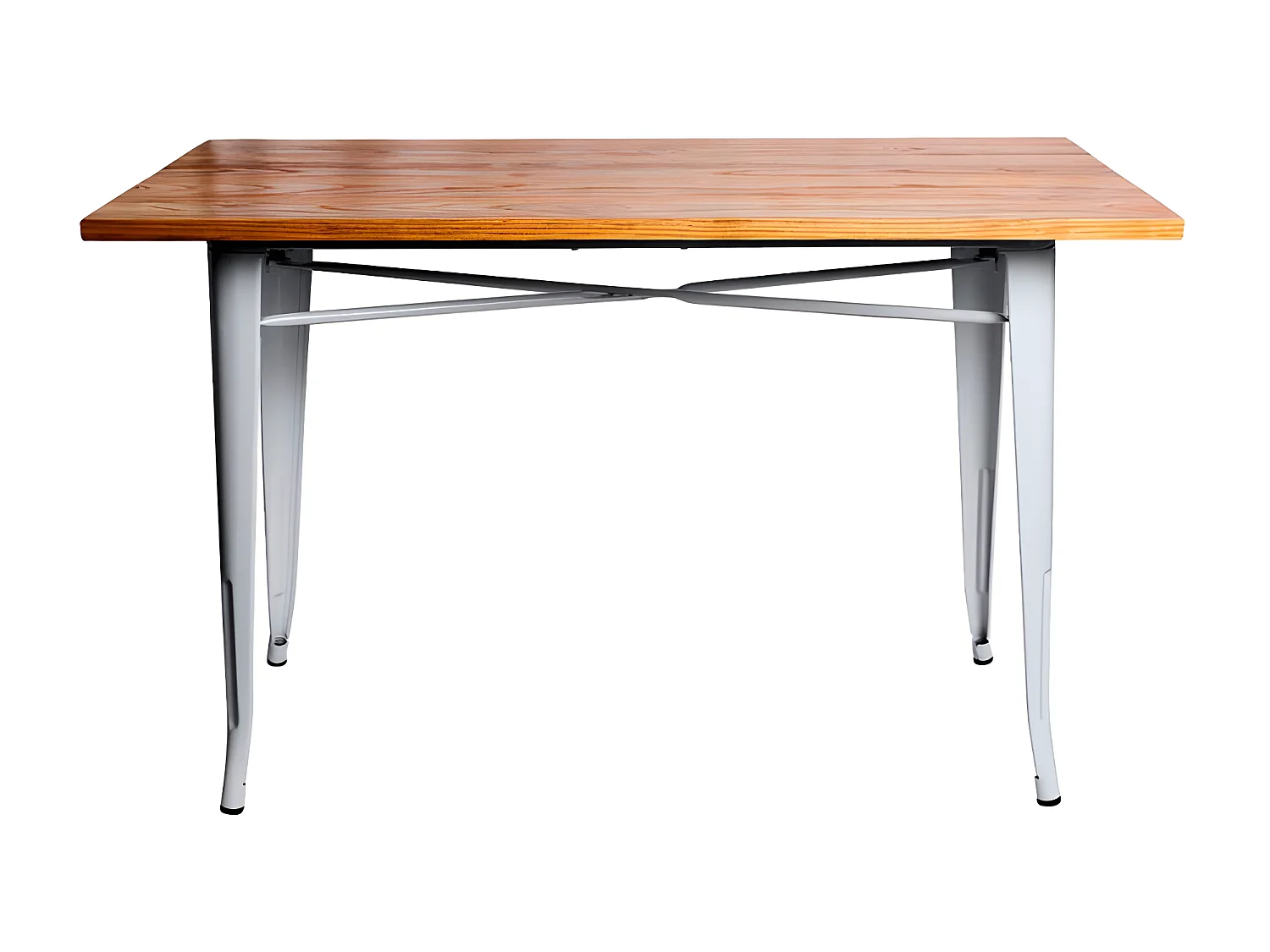 Mesas Bar - Mesa Torix Rectangular Madera Natural 120 x 60 cm - Blanco