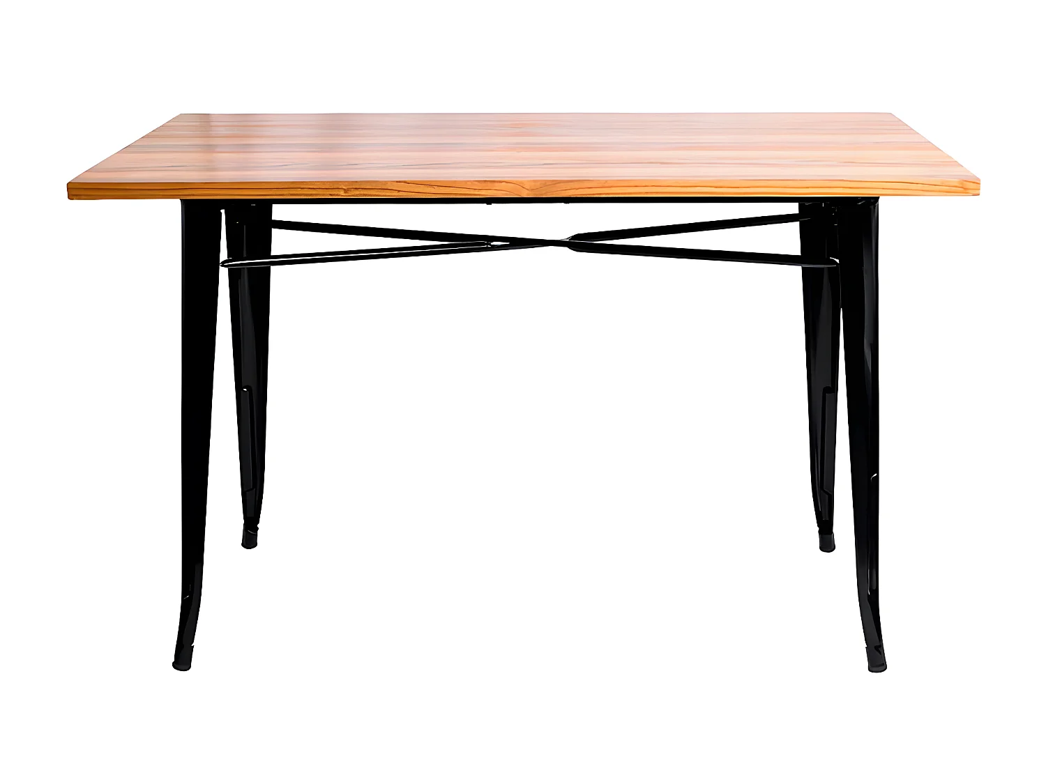 Mesas Bar - Mesa Torix Rectangular Madera Natural 120 x 60 cm - Negro