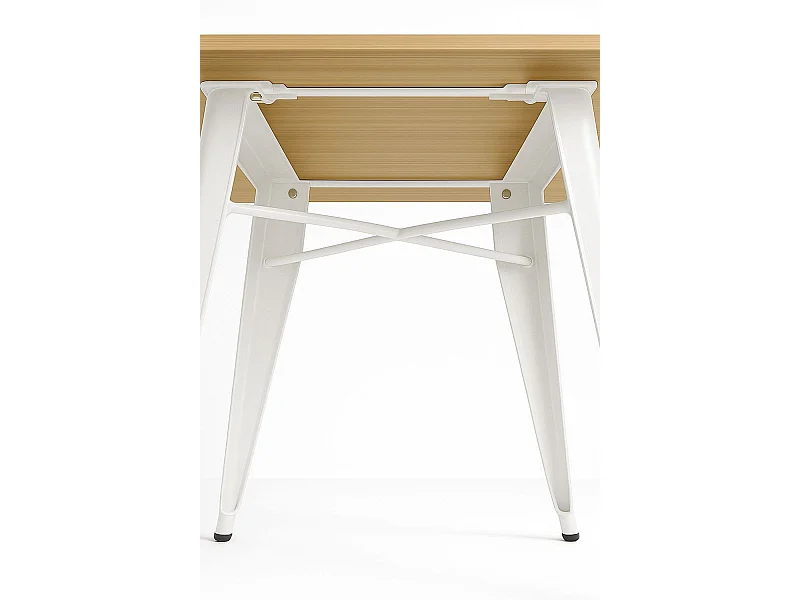 Mesas Bar - Mesa Torix Cuadrada Madera Natural 80 cm - Blanco