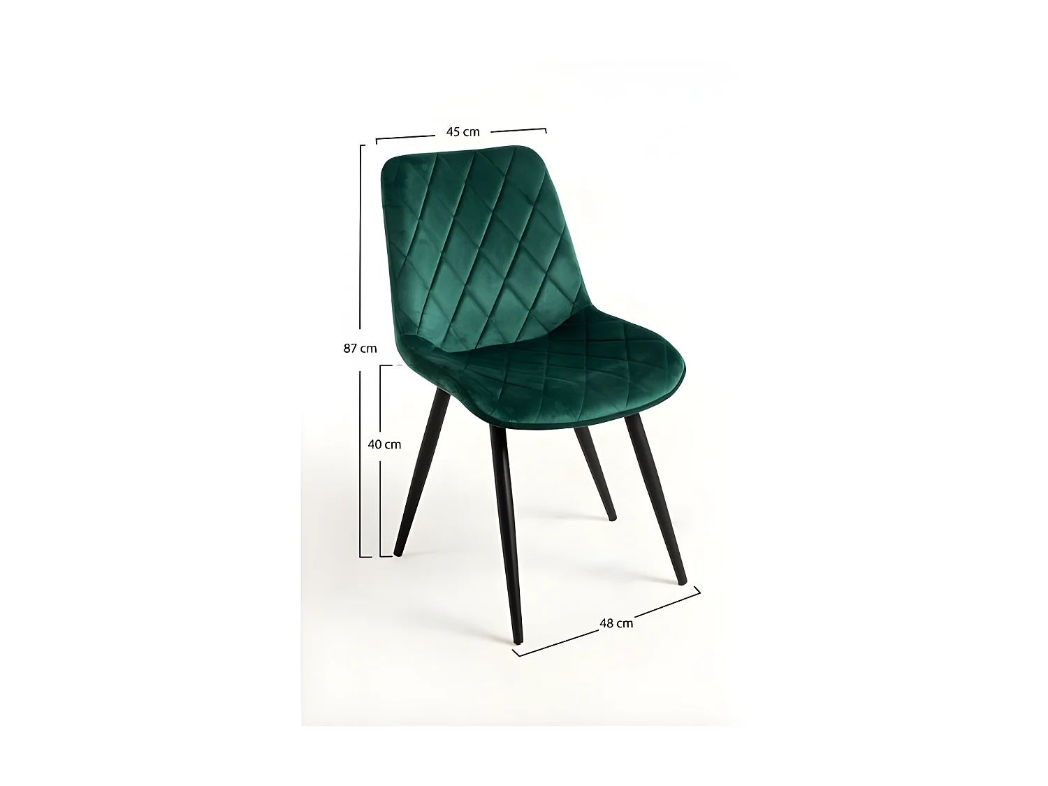 Silla Min Terciopelo - Verde