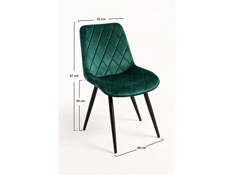 Sillas - Silla Min Terciopelo - Verde
