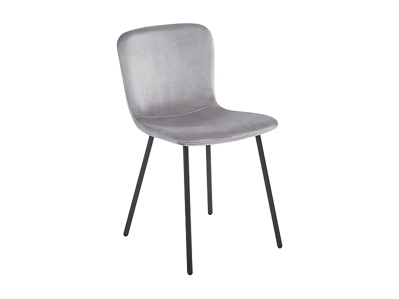 Sillas Comedor - Silla Welna Terciopelo - Gris