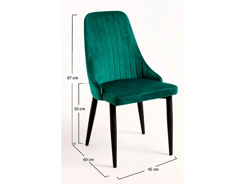 Sillas Comedor - Silla Kan Terciopelo - Verde
