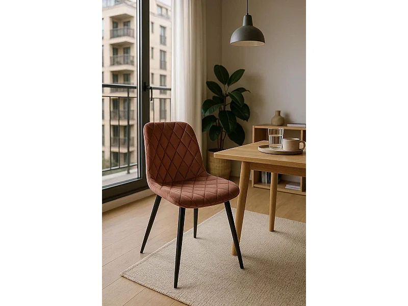 Sillas - Silla Min Terciopelo - Rosa