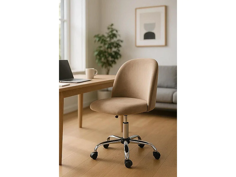 Silla de Escritorio sin brazos Vint Terciopelo Office - Diseño innovador - Ideal para Estudio y Oficinas