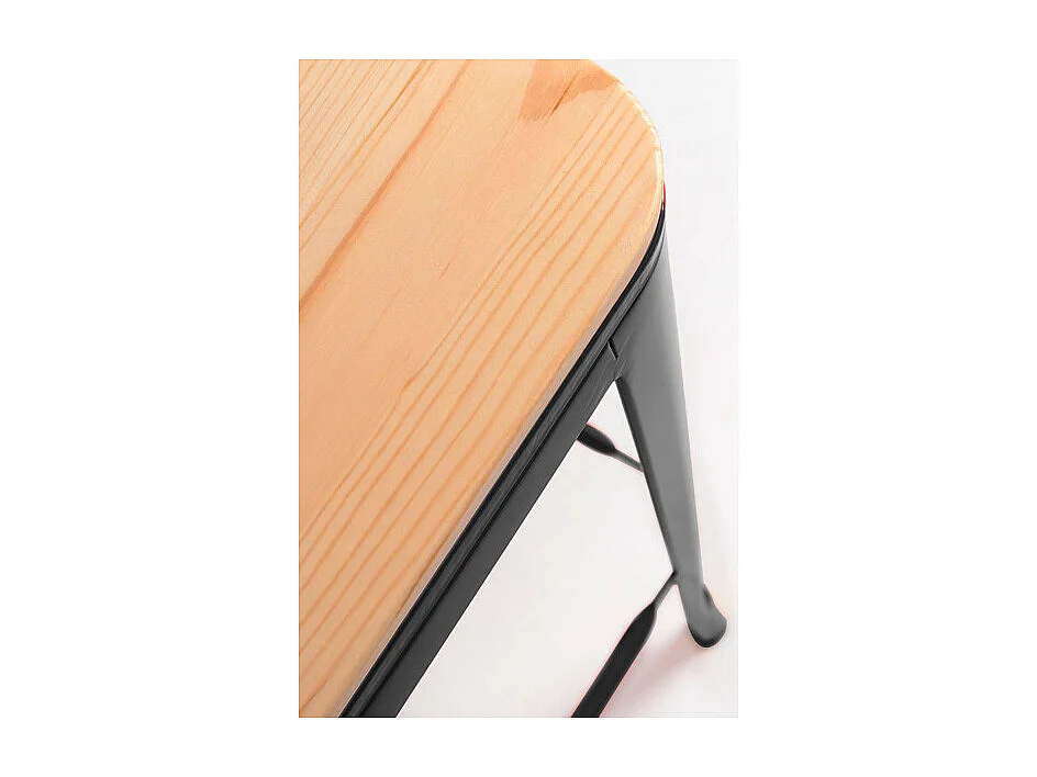 Taburetes Altos - Taburete Torix Alto Madera Natural - Negro