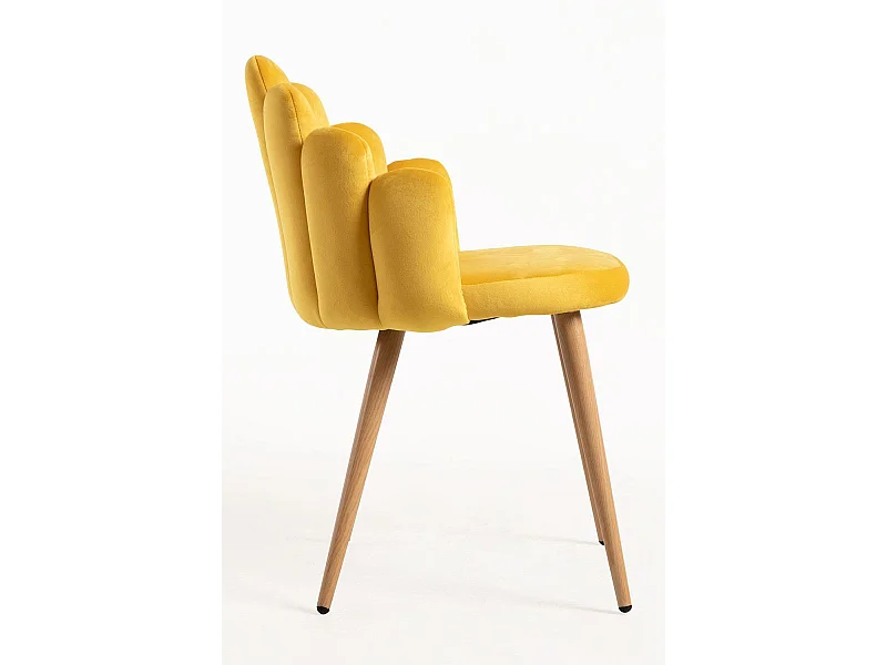 Sillas Comedor - Silla Hand Terciopelo - Amarillo