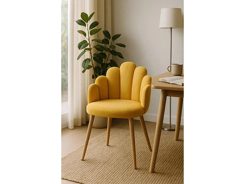 Sillas Comedor - Silla Hand Terciopelo - Amarillo