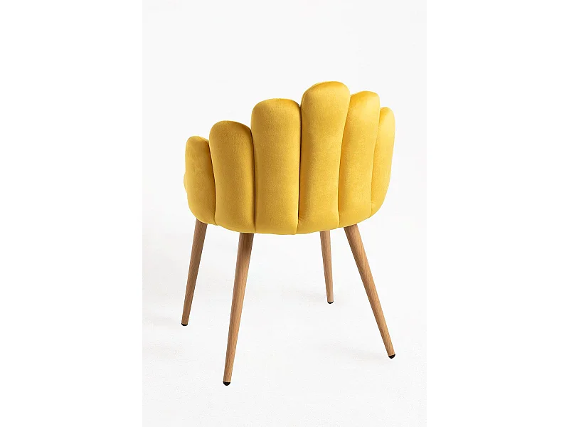 Sillas Comedor - Silla Hand Terciopelo - Amarillo
