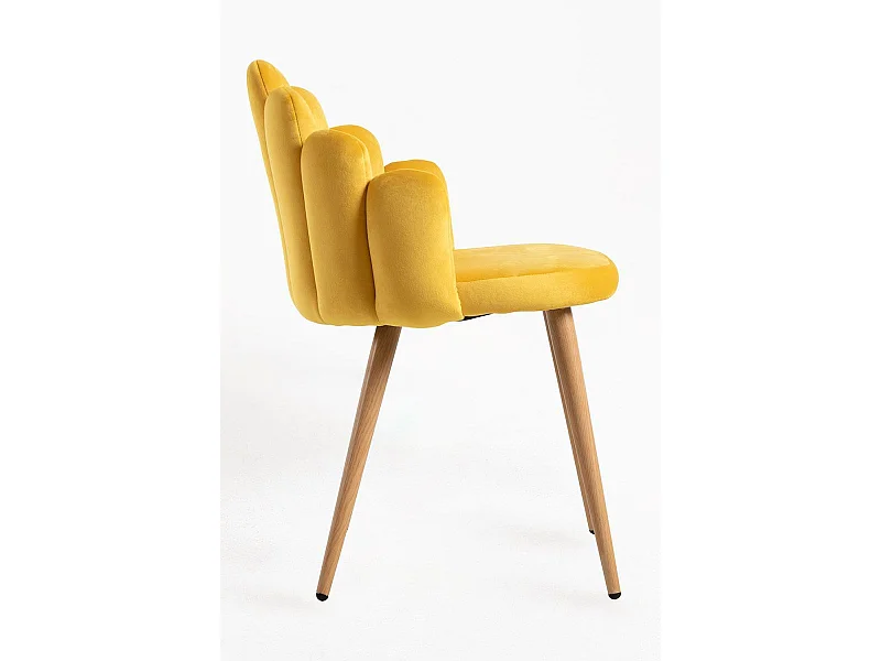 Sillas Comedor - Silla Hand Terciopelo - Amarillo