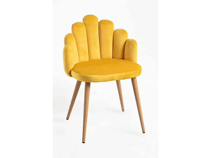 Sillas Comedor - Silla Hand Terciopelo - Amarillo