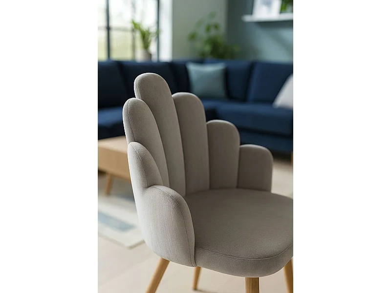 Sillas Comedor - Silla Hand Terciopelo - Gris