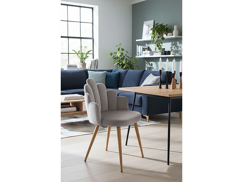 Sillas Comedor - Silla Hand Terciopelo - Gris