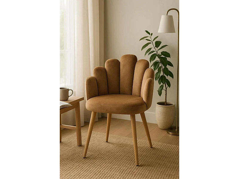 Sillas Comedor - Silla Hand Terciopelo - Marrón