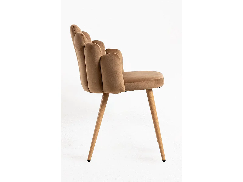 Sillas Comedor - Silla Hand Terciopelo - Marrón