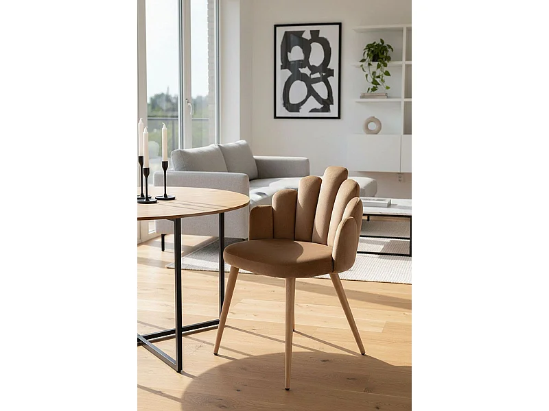 Sillas Comedor - Silla Hand Terciopelo - Marrón