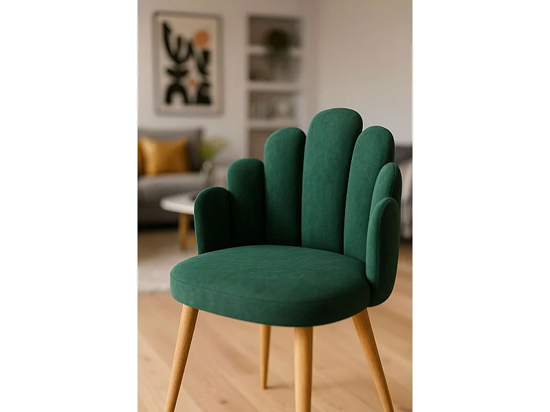 Sillas Comedor - Silla Hand Terciopelo - Verde