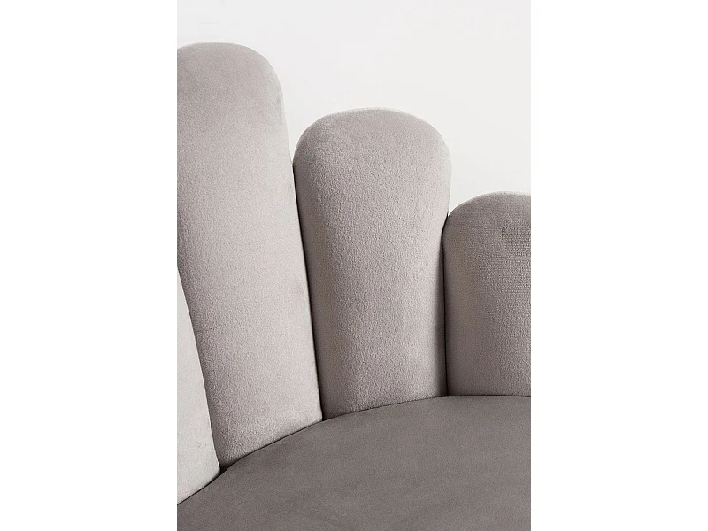 Sillas Comedor - Silla Hand Terciopelo Patas Negras - Gris