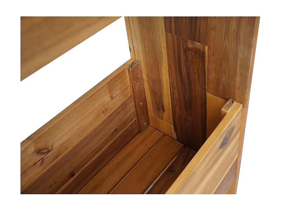 Étagère de jardinière HWC-L20 - jardinière surélevée - 115x71x40cm Outdoor bois d'acacia certifié MVG - 3 rangées marron