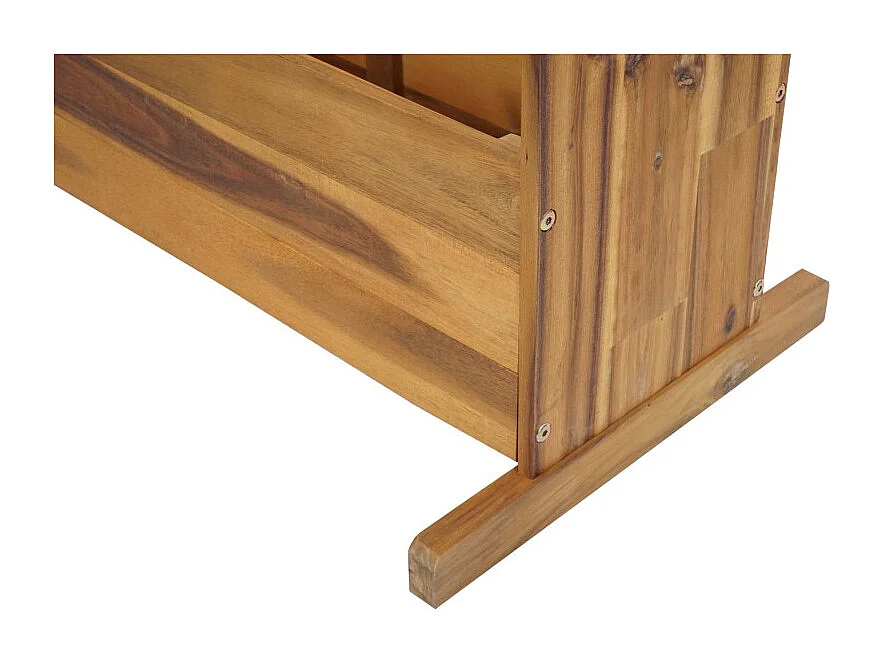 Étagère de jardinière HWC-L20 - jardinière surélevée - 115x71x40cm Outdoor bois d'acacia certifié MVG - 3 rangées marron