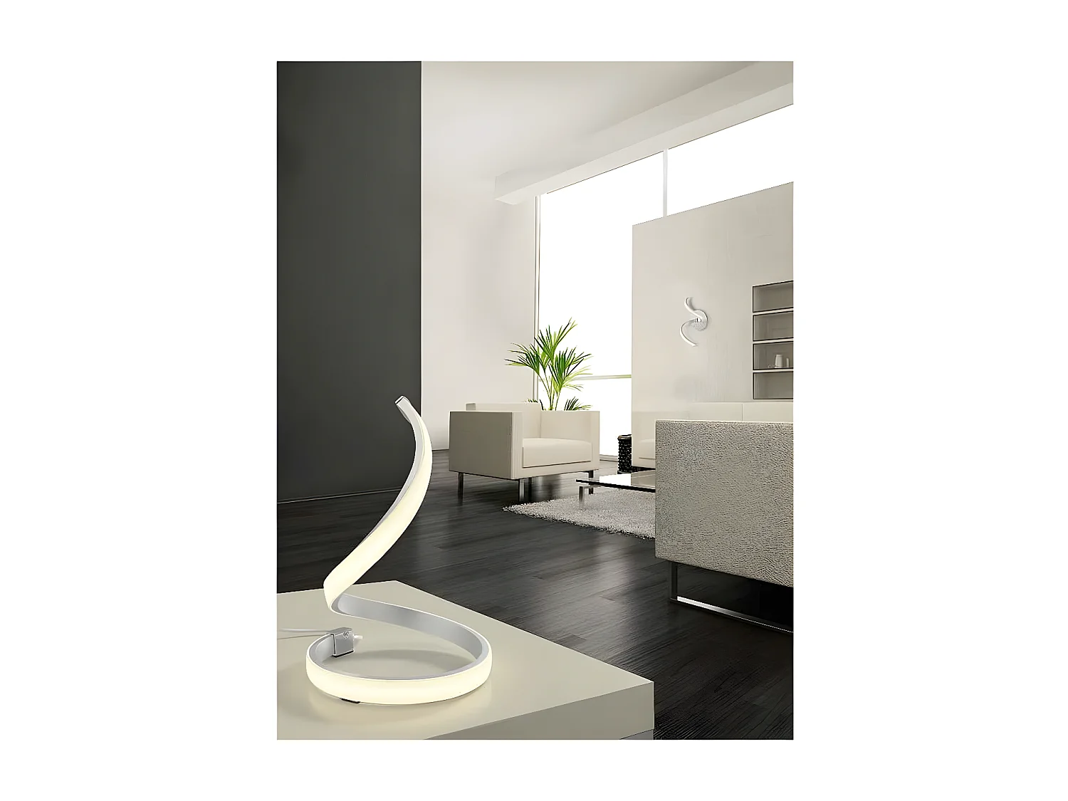 Plafonnier design carré - NUR - ampoule led deco mantra