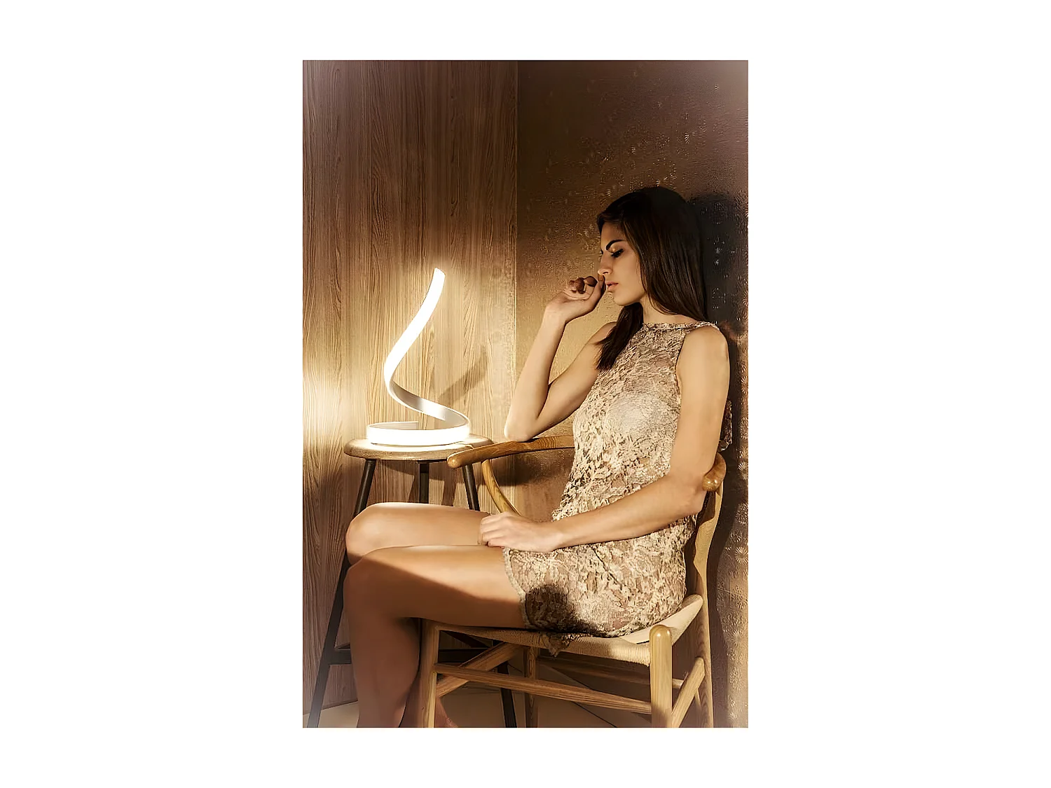 Plafonnier design carré - NUR - ampoule led deco mantra