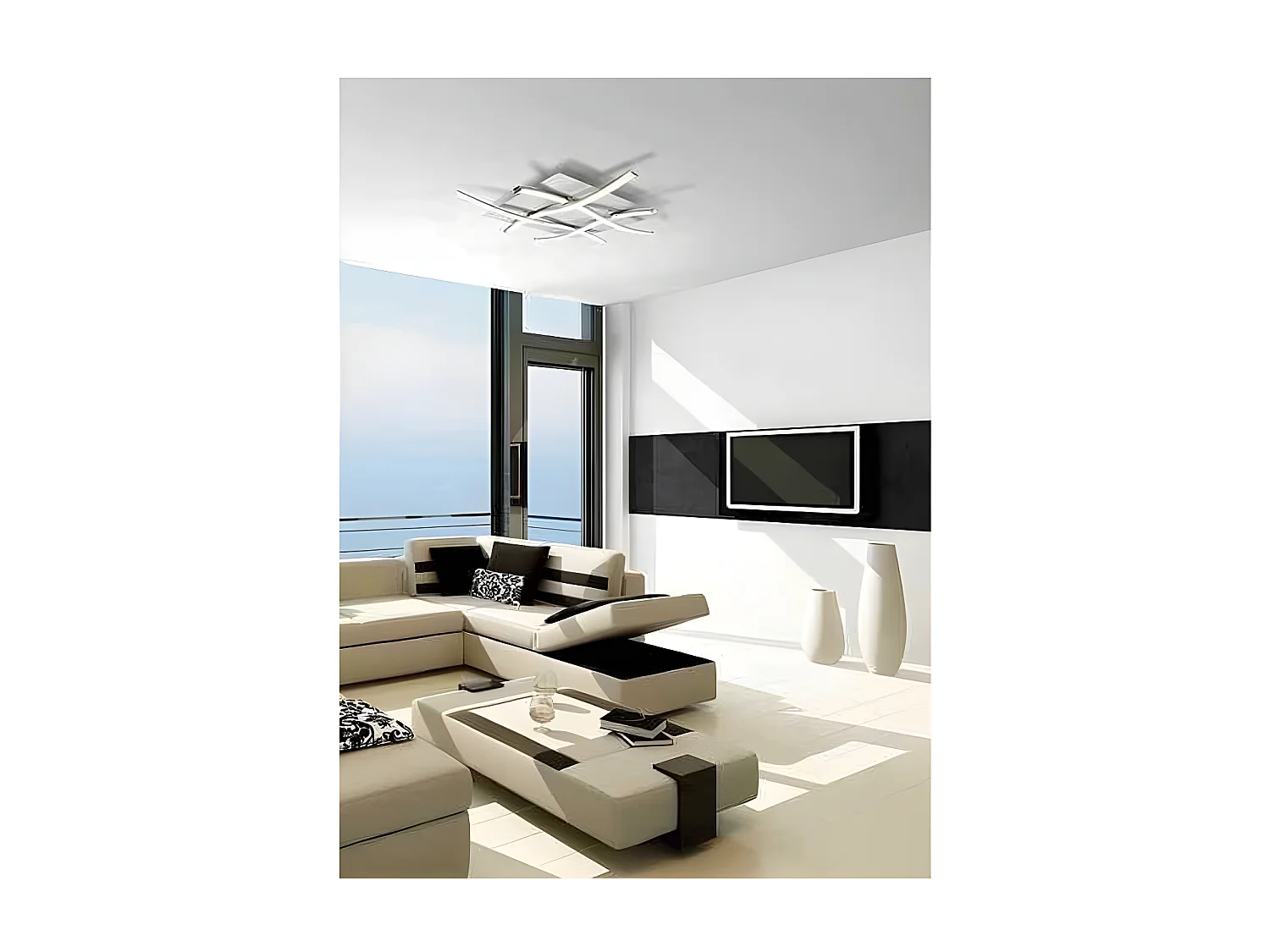 Plafonnier design carré - NUR - ampoule led deco mantra