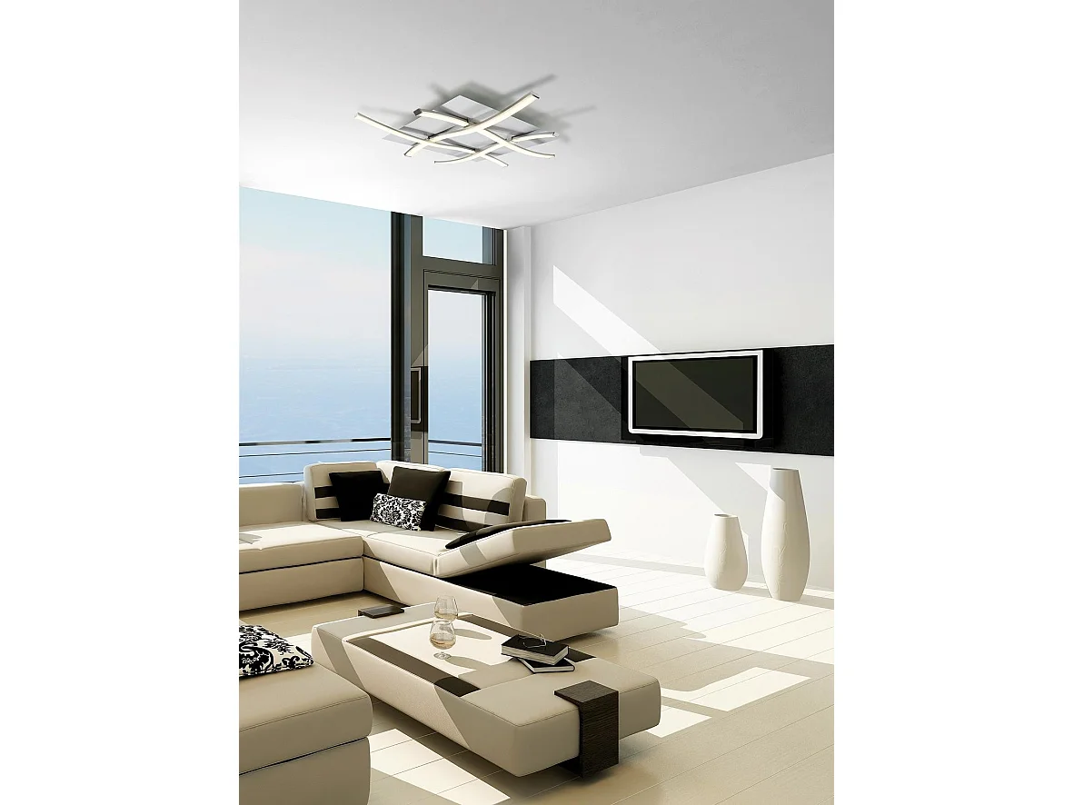 Plafonnier design carré - NUR - ampoule led deco mantra