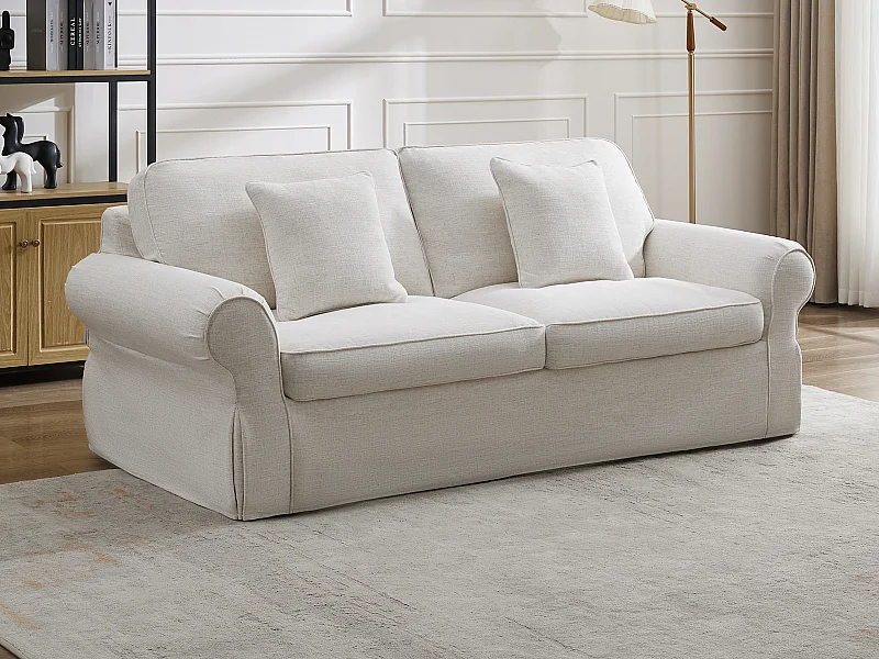 Divano 3 posti in Tessuto chiné Beige - ZULIPRO della Maison Céphy