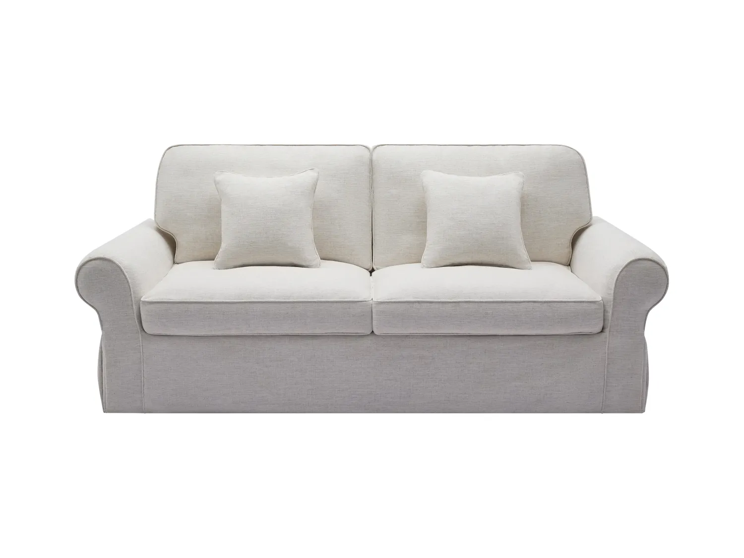 Sofa 3-Sitzer - melierter Stoff - Beige - ZULIPRO von Maison Céphy