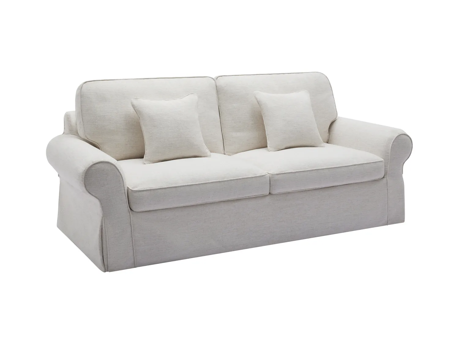 Sofa 3-Sitzer - melierter Stoff - Beige - ZULIPRO von Maison Céphy