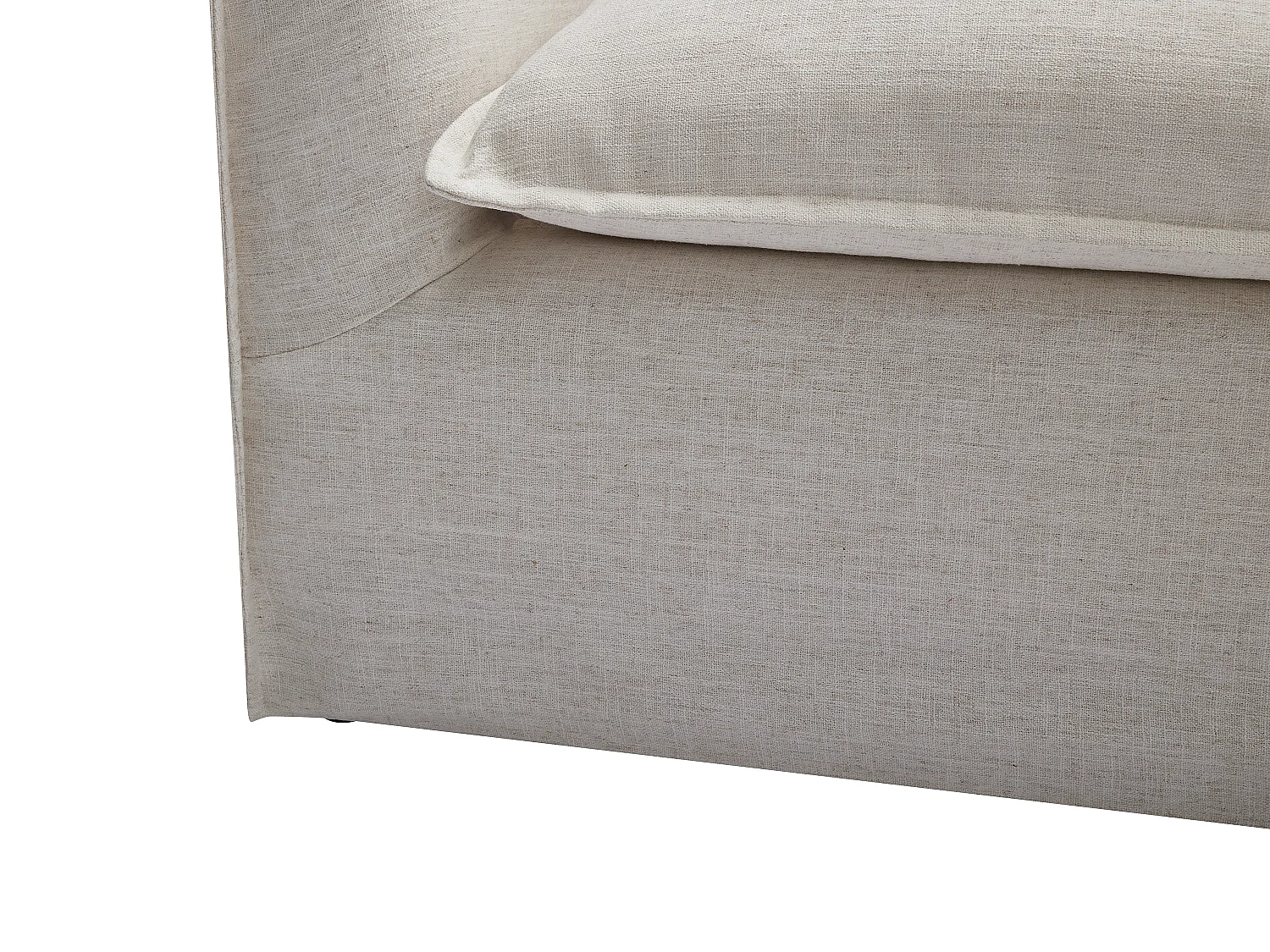 Ecksofa - Ecke wechselbar - melierter Stoff - Beige - PENIOLA von Maison Céphy