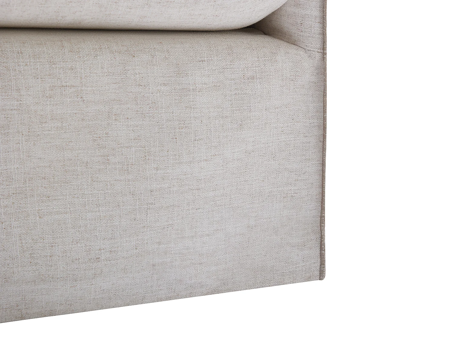 Driezitsbank van beige gechineerde stof MASLINO van Maison Céphy