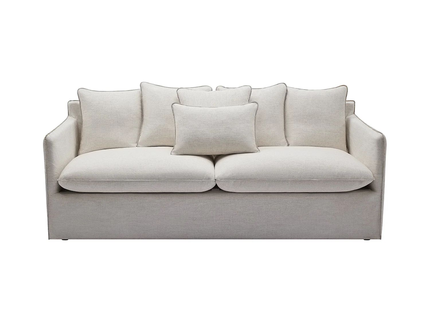 Sofá de 3 lugares em tecido matizado bege - MASLINO de Maison Céphy