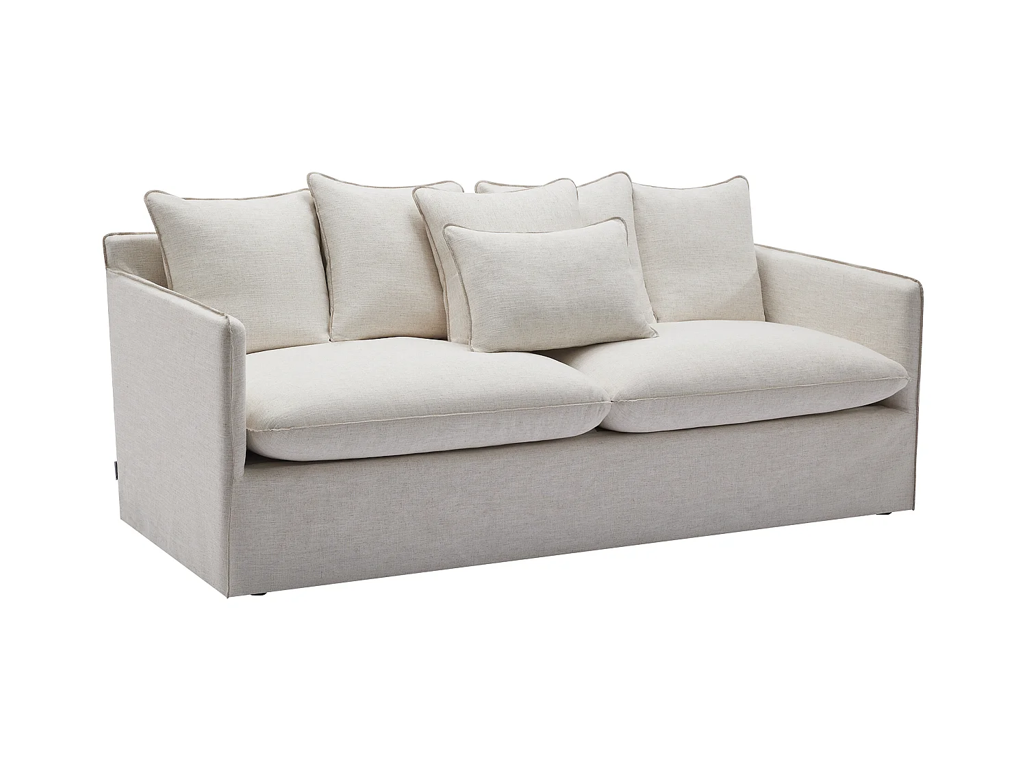 Sofá de 3 lugares em tecido matizado bege - MASLINO de Maison Céphy