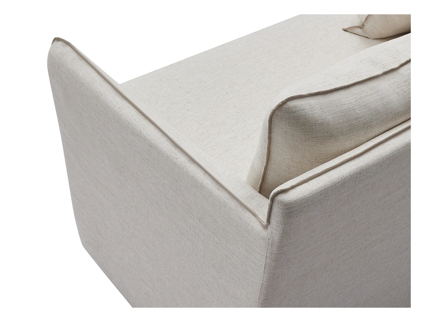 Sofá de 3 lugares em tecido matizado bege - MASLINO de Maison Céphy