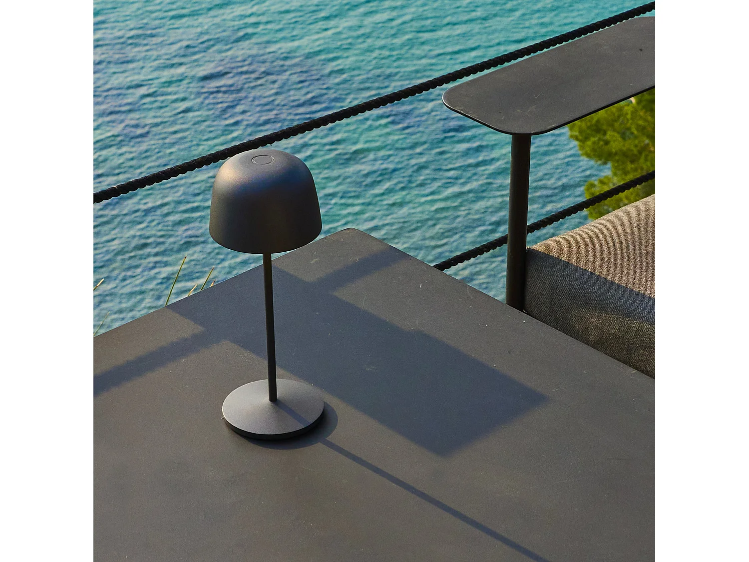 Lampe de table sans fil SOPHIA Gris anthracite Aluminium H28CM
