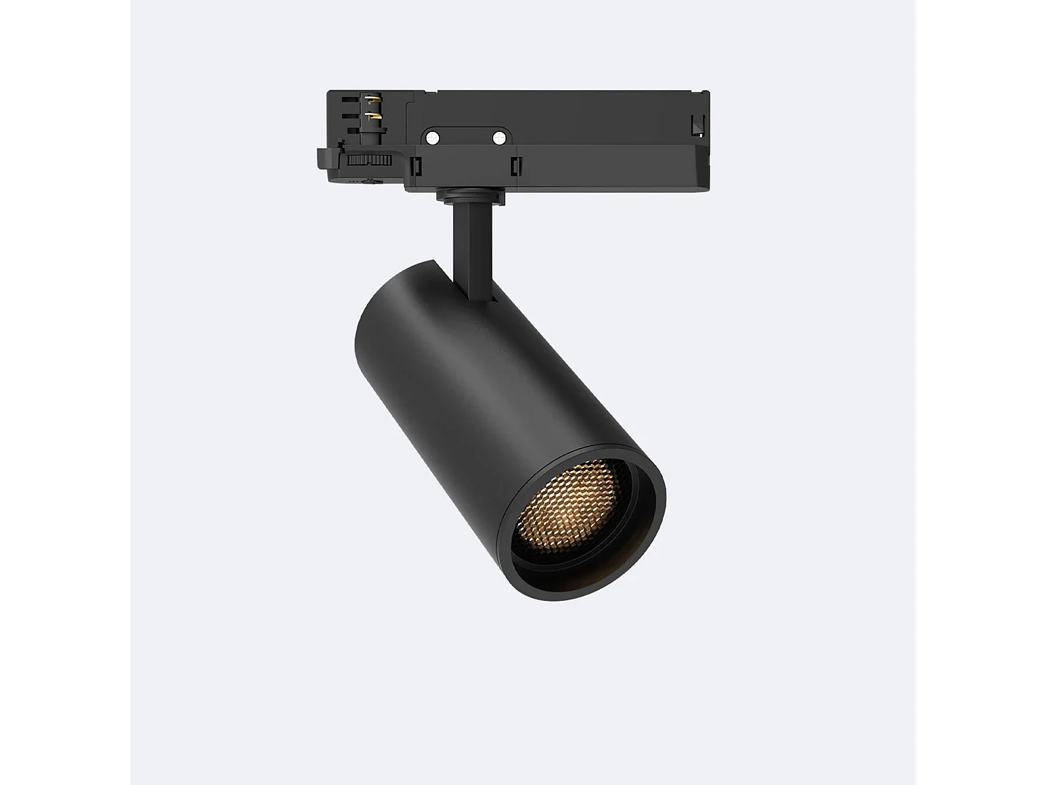 Spot LED sur Rail Triphasé 40W Fasano Anti-éblouissement Dimmable Noir 2700K Blanc chaud